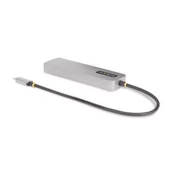 StarTech.com 3-pordiline USB-C jaotur 2,5 Gbps Etherneti ja 100 W toite edastuse läbipääsupordiga, USB 3.2 10 Gbps, 2x USB-A / 1x USB-C, kaasaskantav USB USB-C adapterjaotur