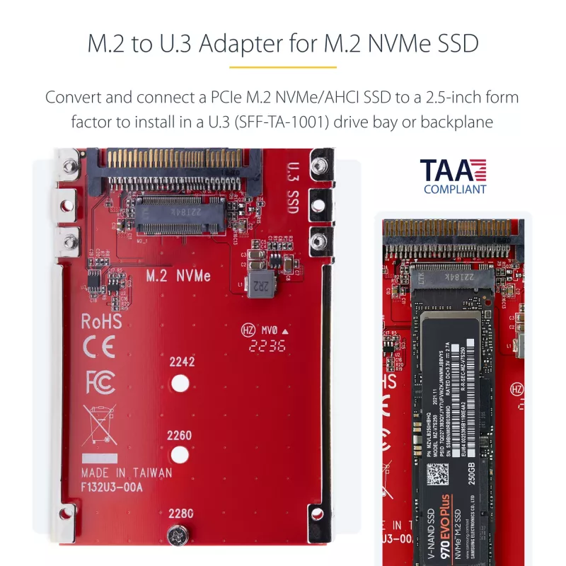 StarTech.com 1M25-U3-M2-ADAPTER liidesekaardid/adapter Sisemine M.2