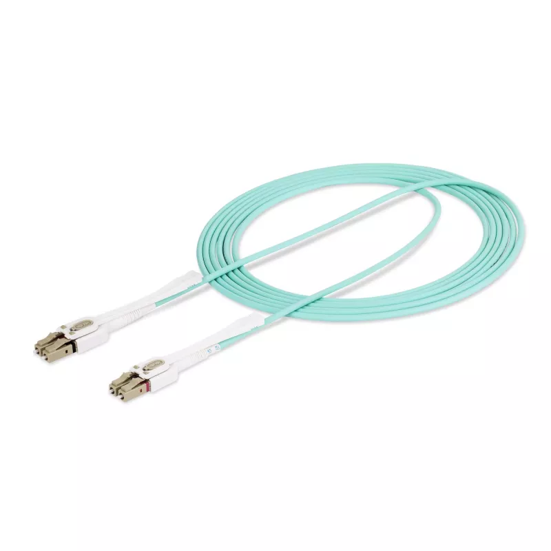 StarTech.com 3m (9,8 jalga) LC-LC (UPC) OM4 mitmikrežiimne fiiberoptiline kaabel tõmmatavate sakkidega, 50/125µm, 100G, paindekindel, madal sisestuskadu - LSZH fiiberoptika hüppaja