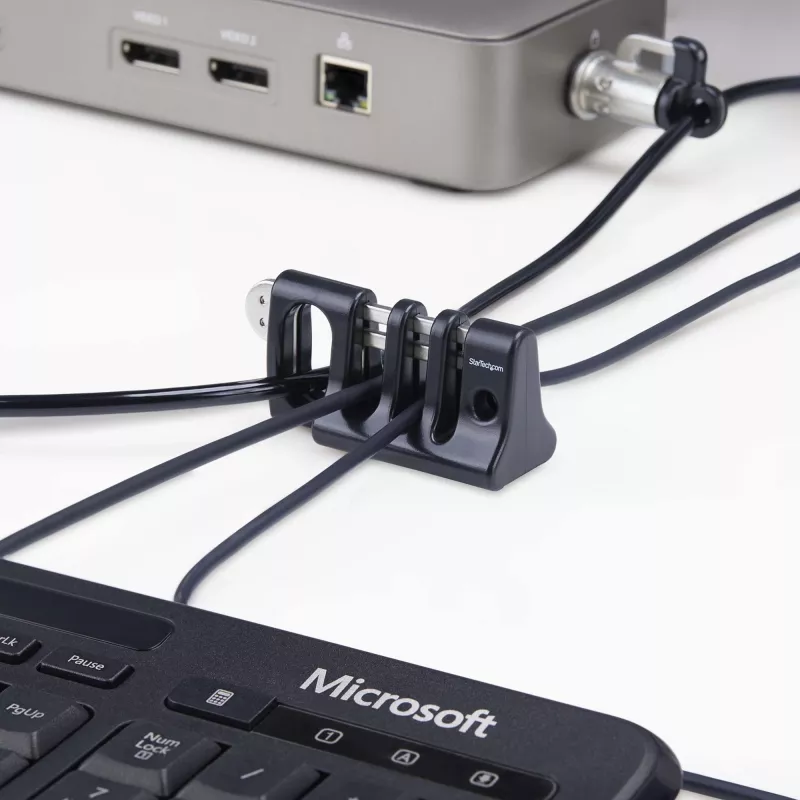 StarTech.com Peripheral kaabel Anchor Lock, Secure klaviatuur/hiir, kaabel Lock For Shared Office/Public Computers, kaabel Trap Ühilduv w/Laptop Security kaabel/Padlock - TAA