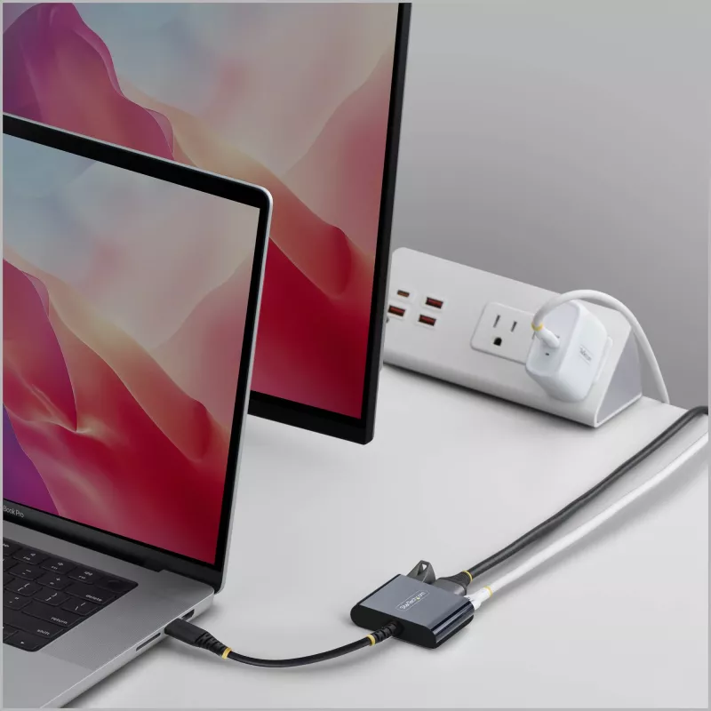 StarTech.com USB-C–HDMI mitme pordiga adapter, 140 W PD laadimine, 4K 60 Hz HDMI, USB 5 Gbit/s jaotur, mini dokk MacBookile / Dellile / Thinkpadile / HP-le / iPadile / tahvelarvutitele