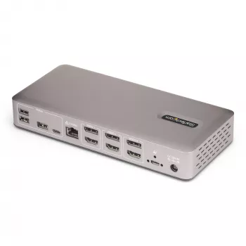 StarTech.com Triple-Monitor USB4 dokkimisjaam, 4K 60Hz HDMI või DisplayPort, 100W sülearvuti laadimine, 2.5GbE, USB-C mitme monitori dokk, draiveritavaba
