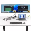 StarTech.com Triple-Monitor USB4 dokkimisjaam, 4K 60Hz HDMI või DisplayPort, 100W sülearvuti laadimine, 2.5GbE, USB-C mitme monitori dokk, draiveritavaba