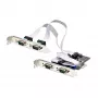 StarTech.com 4-pordiline jadaliidese PCIe-kaart, neljapordiline PCI Express RS232/RS422/RS485 (DB9) jadakaardile, madala profiiliga kronstein kaasas, 16C1050 UART, Windows/Linux, TAA-ühilduv - 4. taseme ESD-kaitse