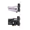 StarTech.com 4-pordiline jadaliidese PCIe-kaart, neljapordiline PCI Express RS232/RS422/RS485 (DB9) jadakaardile, madala profiiliga kronstein kaasas, 16C1050 UART, Windows/Linux, TAA-ühilduv - 4. taseme ESD-kaitse