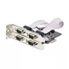 StarTech.com 4-pordiline jadaliidese PCIe-kaart, neljapordiline PCI Express RS232/RS422/RS485 (DB9) jadakaardile, madala profiiliga kronstein kaasas, 16C1050 UART, Windows/Linux, TAA-ühilduv - 4. taseme ESD-kaitse