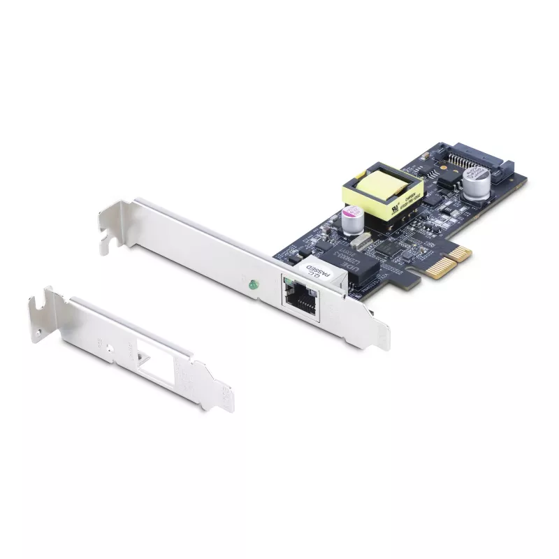 StarTech.com 1-Port 2.5Gbps NBASE-T PoE võrgukaart, Intel I225-V, 802.3af/at PoE+ multi-gigabit NIC, PCI Express serveri LAN-kaart, SATA-toitega lauaarvuti Etherneti liides - toetab Windows, Linux