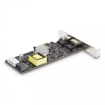 StarTech.com 2-pordiline 2,5 Gbps NBASE-T PoE võrgukaart, kahekordne Intel I225-V, 802.3af/at PoE+ mitme gigabitine NIC, PCI Express serveri LAN-kaart, LP4/8-kontaktiline PCIe-toide