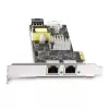 StarTech.com 2-pordiline 2,5 Gbps NBASE-T PoE võrgukaart, kahekordne Intel I225-V, 802.3af/at PoE+ mitme gigabitine NIC, PCI Express serveri LAN-kaart, LP4/8-kontaktiline PCIe-toide