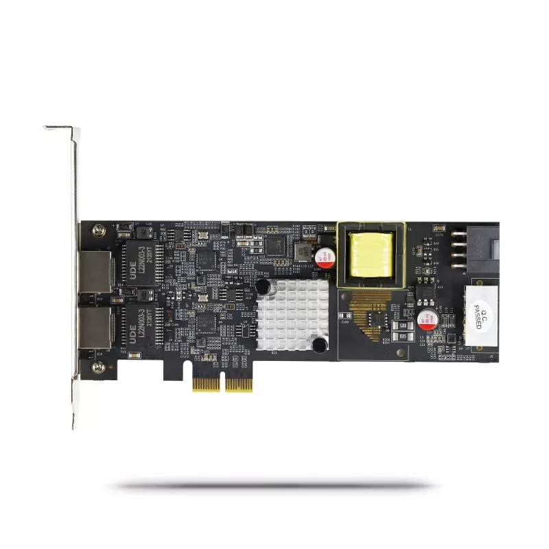 StarTech.com 2-pordiline 2,5 Gbps NBASE-T PoE võrgukaart, kahekordne Intel I225-V, 802.3af/at PoE+ mitme gigabitine NIC, PCI Express serveri LAN-kaart, LP4/8-kontaktiline PCIe-toide