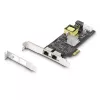 StarTech.com 2-pordiline 2,5 Gbps NBASE-T PoE võrgukaart, kahekordne Intel I225-V, 802.3af/at PoE+ mitme gigabitine NIC, PCI Express serveri LAN-kaart, LP4/8-kontaktiline PCIe-toide