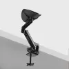 StarTech.com reguleeritav käetugi kontorilauale, ergonoomiline käe-/küünarnukitugi, 360-kraadine pööramine, klamberkinnitus / puurimiseta paigaldus, must