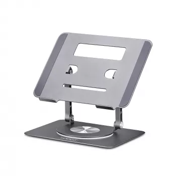 StarTech.com Pöörlev sülearvutialus, 360° pöörlev, ergonoomiline lauatõstuk arvutile, kõrgendatud alus reguleeritava kaldega, max 11lb/5kg, alumiiniumist, kaasaskantav disain