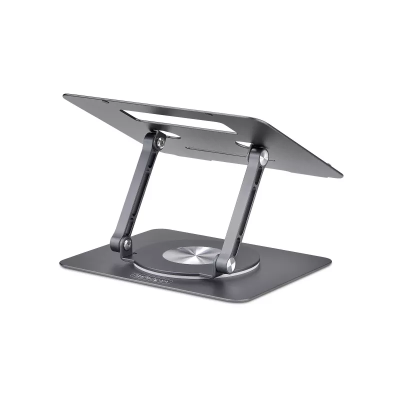 StarTech.com Pöörlev sülearvutialus, 360° pöörlev, ergonoomiline lauatõstuk arvutile, kõrgendatud alus reguleeritava kaldega, max 11lb/5kg, alumiiniumist, kaasaskantav disain