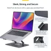 StarTech.com Pöörlev sülearvutialus, 360° pöörlev, ergonoomiline lauatõstuk arvutile, kõrgendatud alus reguleeritava kaldega, max 11lb/5kg, alumiiniumist, kaasaskantav disain