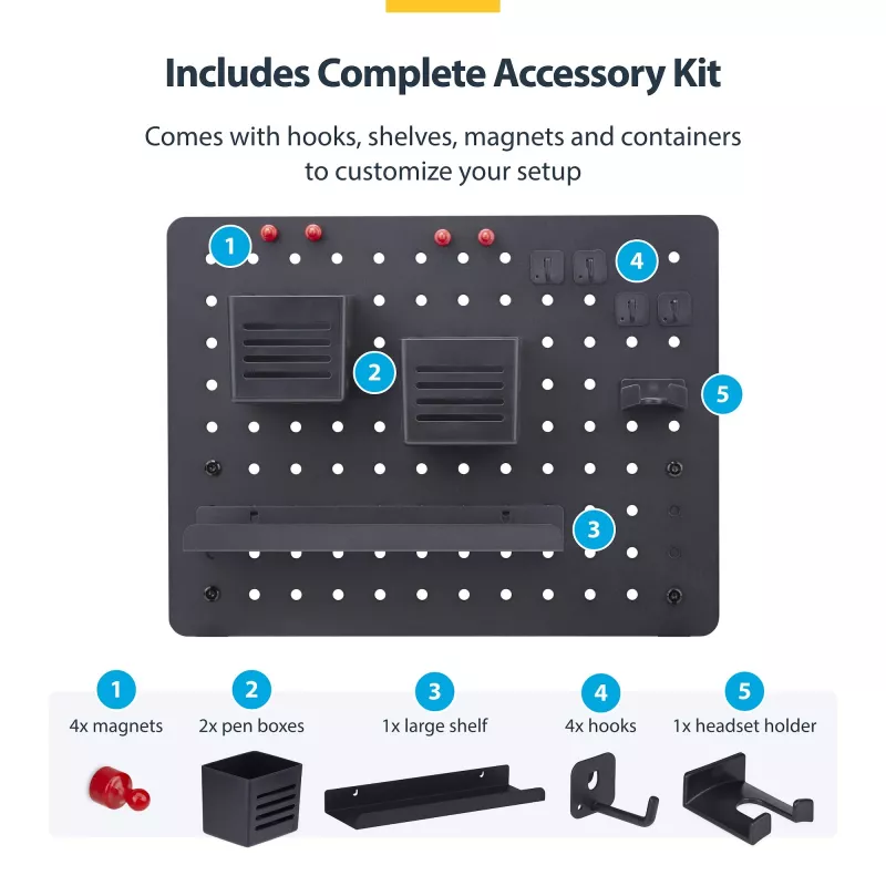 StarTech.com 1612B-DESK-PEGBOARD lauaorganisaatorite komplekt 1 tk