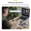 StarTech.com teleskoopiline sülearvutialus, 360-kraadise pöörlemisega alus, pöörlev arvutitõstuk lauale, reguleeritav kõrgus ja kalle, max 11 naela/5 kg, alumiiniumkonstruktsioon, kaasaskantav disain