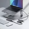 StarTech.com 4-pordiline USB-C jaotur, 5 Gbps, siiniga toidetav, USB-C kuni 4x USB-A jaotur USB-C abitoitesisendiga, 1 jala/30 cm hostikaabel, kaasaskantav laua-/sülearvuti USB-jaotur