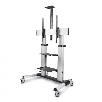 StarTech.com ratastel telerikäru/statiiv 60-100-tollistele lameekraanidele kuni 100 kg, kõrguse reguleerimine käsivända abil, mobiilne/teisaldatav alus