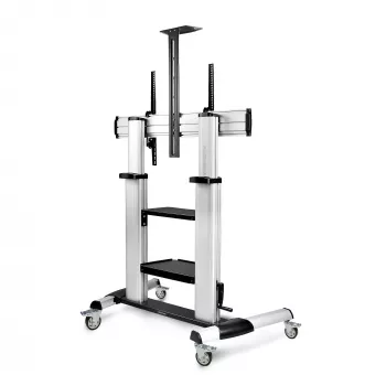 StarTech.com ratastel telerikäru/statiiv 60-100-tollistele lameekraanidele kuni 100 kg, kõrguse reguleerimine käsivända abil, mobiilne/teisaldatav alus