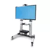 StarTech.com ratastel telerikäru/statiiv 60-100-tollistele lameekraanidele kuni 100 kg, kõrguse reguleerimine käsivända abil, mobiilne/teisaldatav alus