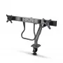 StarTech.com lauale kinnitatav kahe monitori hoob risttalaga, kuni 27-tollised ekraanid, VESA 75x75/100x100, max 33 naela/15 kg, C-klamber, täisliigendus, mehaaniline vedru, TAA