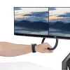 StarTech.com lauale kinnitatav kahe monitori hoob risttalaga, kuni 27-tollised ekraanid, VESA 75x75/100x100, max 33 naela/15 kg, C-klamber, täisliigendus, mehaaniline vedru, TAA