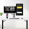 StarTech.com lauale kinnitatav kahe monitori hoob risttalaga, kuni 27-tollised ekraanid, VESA 75x75/100x100, max 33 naela/15 kg, C-klamber, täisliigendus, mehaaniline vedru, TAA