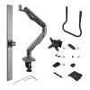 StarTech.com lauale kinnitatav kahe monitori hoob risttalaga, kuni 27-tollised ekraanid, VESA 75x75/100x100, max 33 naela/15 kg, C-klamber, täisliigendus, mehaaniline vedru, TAA