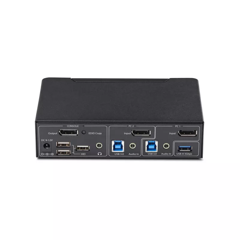 StarTech.com 2-pordiline DisplayPort KVM-lüliti, 4K 60 Hz, DP 1.2, EDID-haldus, 2-pordiline USB 3.0 jaotur, 4x USB HID-porti, TAA vastavuses