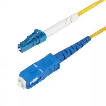 StarTech.com 3 m LC kuni SC (UPC) OS2 ühemoodiline simpleks fiiberoptiline kaabel, 9/125 µm, 40G/100G, paindetundetu, madal sisestuskadu – LSZH fiiberhüppaja juhe