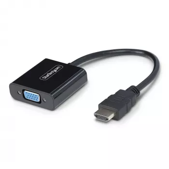 StarTech.com HDMI-VGA-adapter, aktiivne videomuundur sülearvutile/lauaarvutile, 1920x1080 (1080p), HDMI-allikas VGA-kuvarile/ekraanile/projektorile