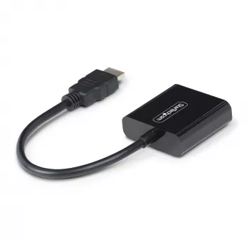 StarTech.com HDMI-VGA-adapter, aktiivne videomuundur sülearvutile/lauaarvutile, 1920x1080 (1080p), HDMI-allikas VGA-kuvarile/ekraanile/projektorile