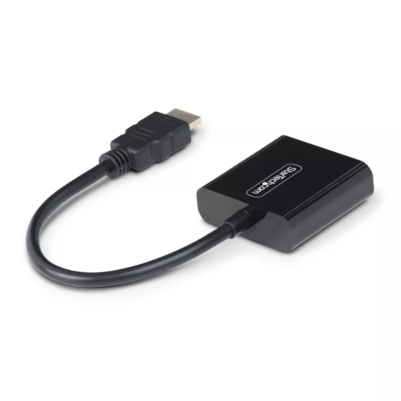 StarTech.com HDMI-VGA-adapter, aktiivne videomuundur sülearvutile/lauaarvutile, 1920x1080 (1080p), HDMI-allikas VGA-kuvarile/ekraanile/projektorile