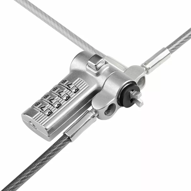 StarTech.com 25-Pack Universal Laptop Lock 6.6ft (2m), serialiseeritud turvakaabel sülearvutile, ühildub Noble Wedge®/Nano/K-Slot, võtmeta kombinatsioonkaabel - TAA