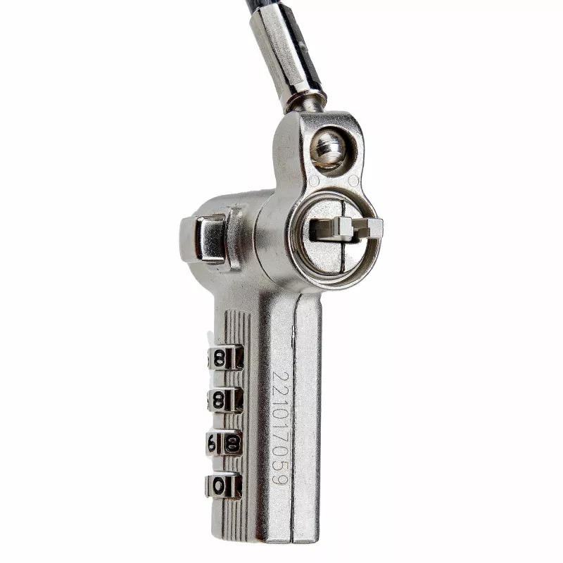 StarTech.com 25-Pack Universal Laptop Lock 6.6ft (2m), serialiseeritud turvakaabel sülearvutile, ühildub Noble Wedge®/Nano/K-Slot, võtmeta kombinatsioonkaabel - TAA