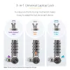 StarTech.com 25-Pack Universal Laptop Lock 6.6ft (2m), serialiseeritud turvakaabel sülearvutile, ühildub Noble Wedge®/Nano/K-Slot, võtmeta kombinatsioonkaabel - TAA