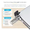StarTech.com 10-Pack Dual-Access Laptop Lock, 6.5ft (2m) Keyed Alike and Combination Security kaabel Lock for K-Slot Devices, Computer Anti-Theft Steel kaabel