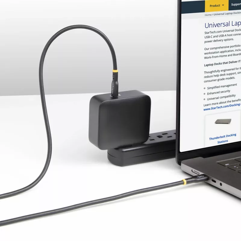 StarTech.com 4m USB-C laadimiskaabel, USB-IF sertifitseeritud USB-C kaabel, 240W PD EPR, USB 2.0 USB-C sülearvuti laadimisjuhe, USB-C andmeedastuskaabel, TPE ümbris, M/M