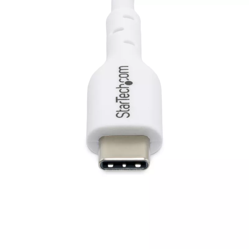 StarTech.com 3 m (9,8 jalga) valge USB-C laadimiskaabel, USB-C kaabel, USB 2.0 USB-C sülearvuti laadimisjuhe, 60 W 3 A toiteedastus, TPE ümbris, USB-C andmeedastuskaabel, M/M