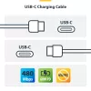 StarTech.com 3 m (9,8 jalga) valge USB-C laadimiskaabel, USB-C kaabel, USB 2.0 USB-C sülearvuti laadimisjuhe, 60 W 3 A toiteedastus, TPE ümbris, USB-C andmeedastuskaabel, M/M