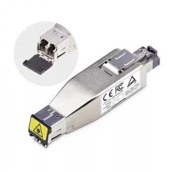 StarTech.com Gigabit-fiiber-RJ45 Ethernet-meediakonverteri adapter, optiline ühemoodiline 10 km/mitmemoodiline 800 m, PoE-toide, kompaktne disain, metallkest, mikromini, TAA
