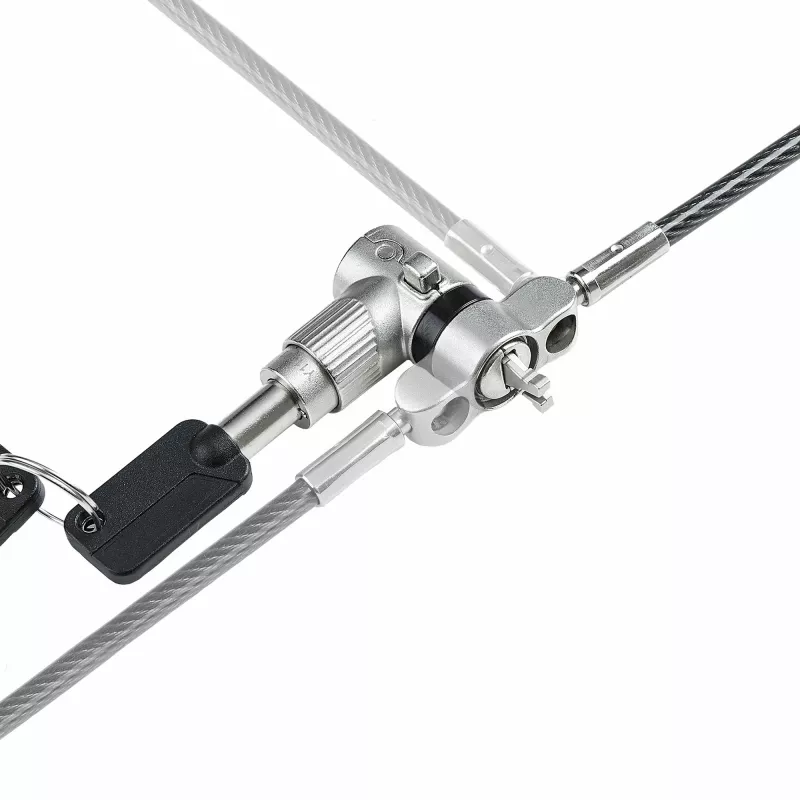 StarTech.com 25-tk universaalne sülearvutilukk 2 m, peasüsteemiga lukustuskaabel, arvuti turvalisus, ühildub Noble Wedge®/Nano/K-Slotiga; vargusvastane lõikekindel kaabel