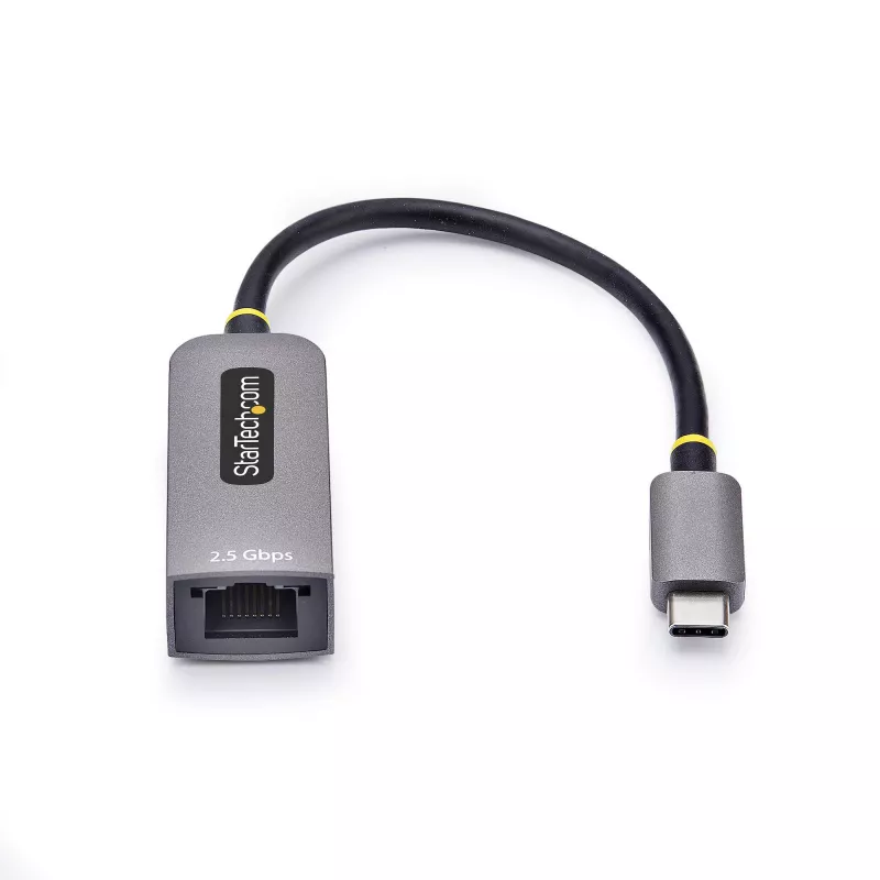 StarTech.com 2.5GbE USB-C Etherneti adapter, NBASE-T võrgukaart, USB 3.0 USB-C 2.5/1G mitme kiirusega võrk, Thunderboltiga ühilduv, Windows ja Mac