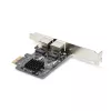 StarTech.com 2-pordiline Gigabit PCIe võrguadapterkaart, 10/100/1000Mbps PCI Express NIC, Dual Realtek RTL8111H, töötab Windowsi ja Linuxiga, TAA-ga vastav