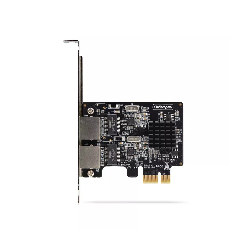 StarTech.com 2-pordiline Gigabit PCIe võrguadapterkaart, 10/100/1000Mbps PCI Express NIC, Dual Realtek RTL8111H, töötab Windowsi ja Linuxiga, TAA-ga vastav