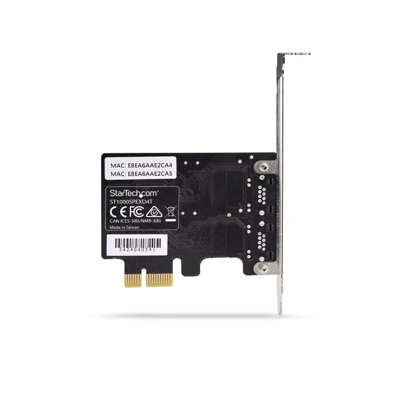 StarTech.com 2-pordiline Gigabit PCIe võrguadapterkaart, 10/100/1000Mbps PCI Express NIC, Dual Realtek RTL8111H, töötab Windowsi ja Linuxiga, TAA-ga vastav