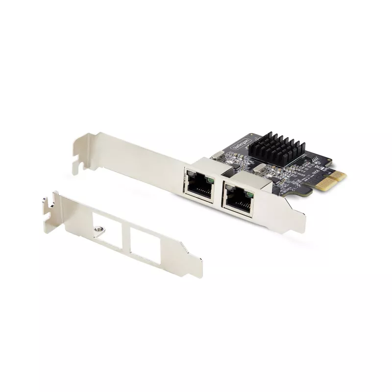 StarTech.com 2-pordiline Gigabit PCIe võrguadapterkaart, 10/100/1000Mbps PCI Express NIC, Dual Realtek RTL8111H, töötab Windowsi ja Linuxiga, TAA-ga vastav