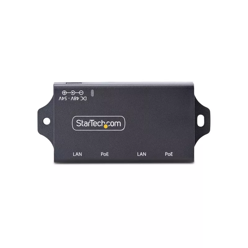 StarTech.com 2-pordine gigabitine PoE+ vahesüstik, 10/100/1000Mbps, PoE+ (802.3af/at), 30W, 1Gbps Ethernet, seinale kinnitatav, haldamata toide üle Etherneti