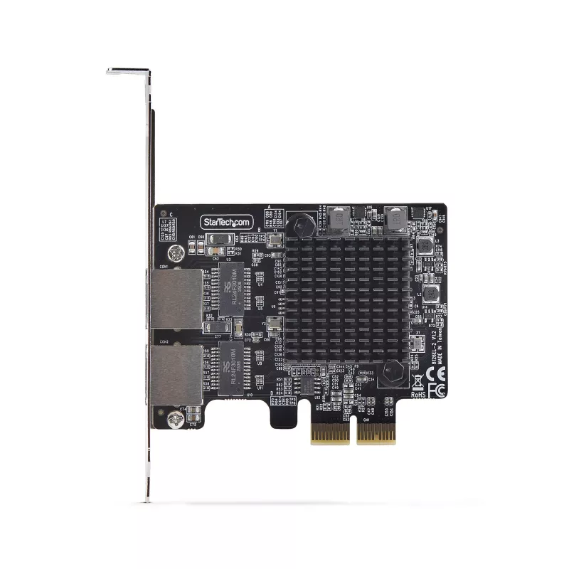 StarTech.com 2-pordine 5G Gigabit PCIe võrguadapteri kaart, 5G/2.5G/1G/100M/10M PCI Express LAN-kaart, Realtek RTL8126, Windows ja Linux, TAA-ühilduv